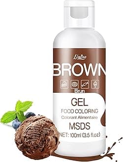 Gel Food Coloring - 4.5oz Vivid Food Coloring Gel for Baking, Cake Decorating, Cookie, Fondant, Macaron - Tasteless Concentrated Edible Food Color Dye for Icing, Slime, Drinks, DIY Crafts (Brown)