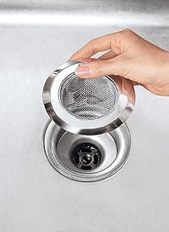 Stainless Steel Sink Strainer Kitchen Drain Basin Basket Filter Stopper Drainer/Jali (4-inch/10 cm) (Stainless Steel Jali Round)