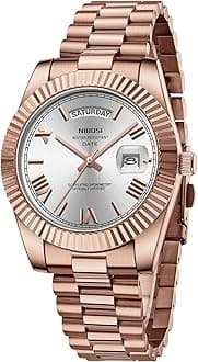 NIBOSI Men Watches Analog Quartz Stainless Steel Rose Gold Silver Watches for Men Waterproof Business Classic Desiger Wrist Watch with Day Date