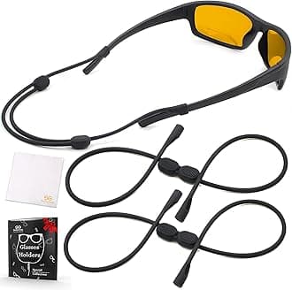 SIGONNA Wired Sunglasses Strap for Men - Glass Lanyard for Women - 2 Cords