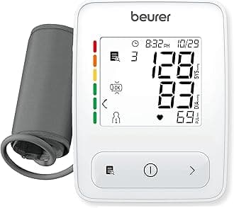 Auto 400 Upper Arm Blood Pressure Monitor, Universal Cuff for Standard to Large Arms, Accurate Blood Pressure Machine with Color Coded Results and Irregular Heartbeat Detection