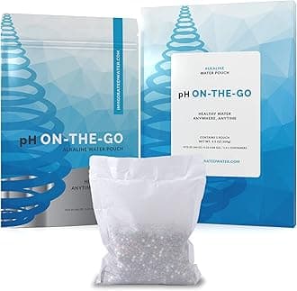 Invigorated Water pH ON-The-GO Alkaline Filter Pouch- Portable Alkaline Filtration System for Your Bottle, Pitcher, Jug, Container - High pH Ionized - Long-Life 400 Litre/105 Gallon (1-Pack)