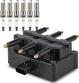 UF305 Ignition Coil & 3381 Double Iridium Spark Plug for Chrysler Pacifica Town & Country Voyager/Dodge Caravan Grand Caravan/Jeep Wrangler/VW Routan V6 Replaces# 56032520AB,56032520AC,C1442