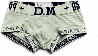 D.M Men's Underwear Trunks Briefs Cotton Fashion Low Rise Comfortable Underpants