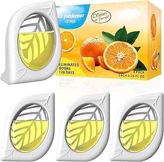 Air Freshener for Home, 4 Pack, Citrus, Odor Eliminator for Small Area Closets Bathroom Pets Strong Odor, Up to 120 Days