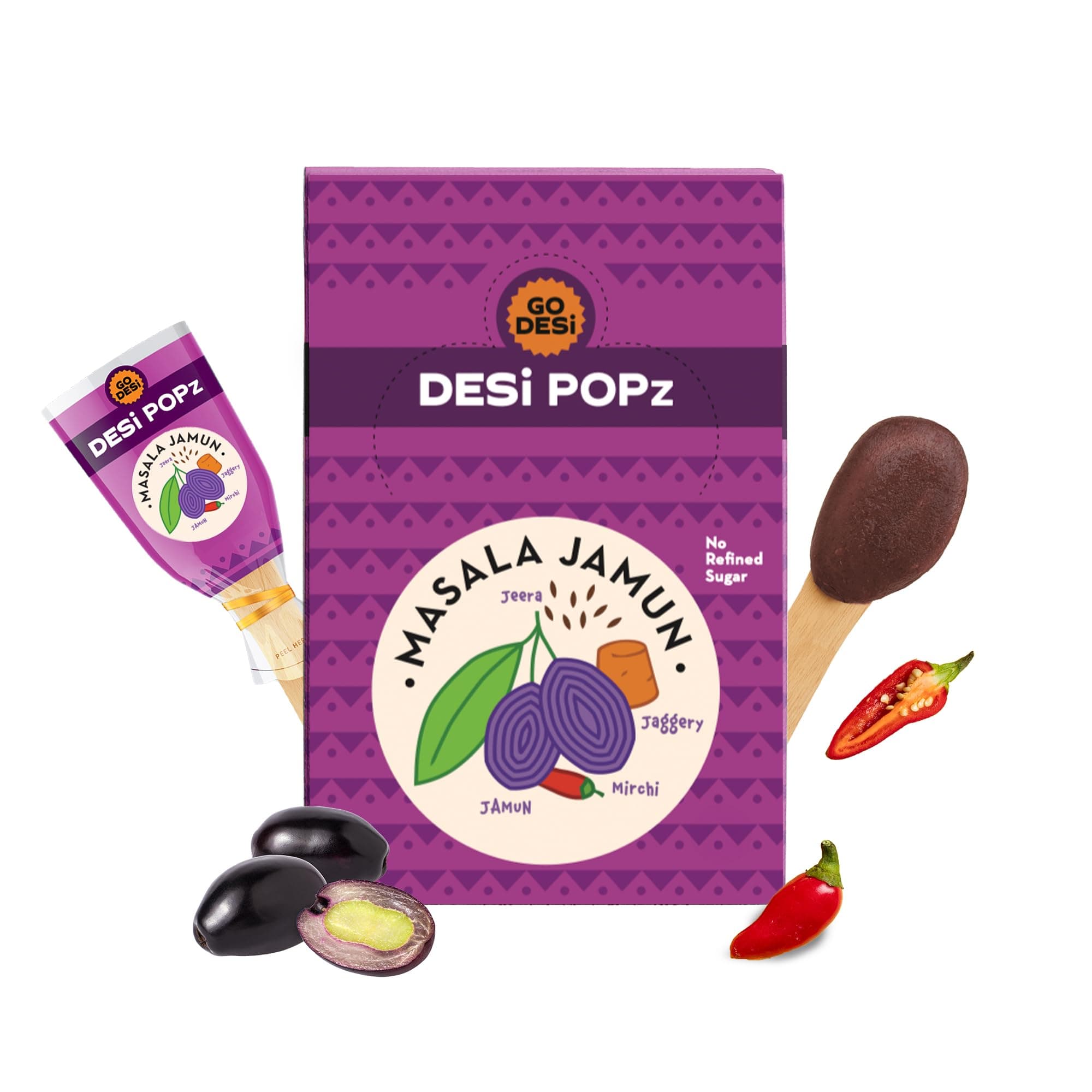 - Masala Jamun, 50 Pcs, DESi POPz, Fruit Snacks, Java Plum, 400 gm