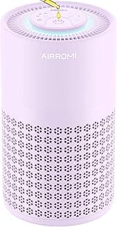 AIRROMI Air Purifier for Bedroom with True H13 HEPA 3-in-1 Filters, Pet Air Purifiers for Home Cat Pee Smell, Covers Up to 990 Ft², Quiet 360° intake Air Cleaner for Allergies Dust Smoke Odor Purple
