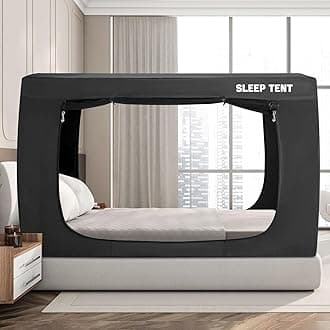 - BORNA Bed Tent Bed Canopy Twin Size for Adult and Kids,Portable Sleeping Tents Dream Tents Indoor for Kids and Adult, Breathable Privacy Space on Bed with Three Doors (Mattress Not Included)