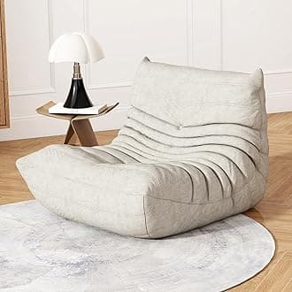 Bean Bag Chairs for Adults, Bean Bag Sofa - Adult Size with Soft Waterproof Fabric for Living Room, Apartments, Reading Corner, Gaming, and Movie Venue (Grayish)