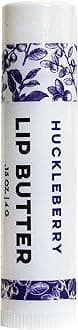 Huckleberry Lip Butter - Organic Cold-Pressed Oils & Beeswax to Soothe & Protect - Lip Balm Handmade in USA by DAYSPA Body Basics