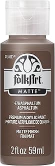 FolkArt Acrylic Paint in Assorted Colors (2 oz), 476, Asphaltum