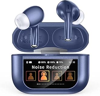 Szwod Wireless Earbuds, Bluetooth 5.4 Ear Buds with Multifunctional Touch Screen, ANC/ENC Noise Cancelling Headphones, 48Hrs Playtime in-Ear Fit Earphones for Android/iOS