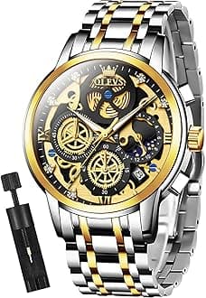 Ladies Luxury Gold Silver Stainless Steel Quartz Watch Waterproof Date