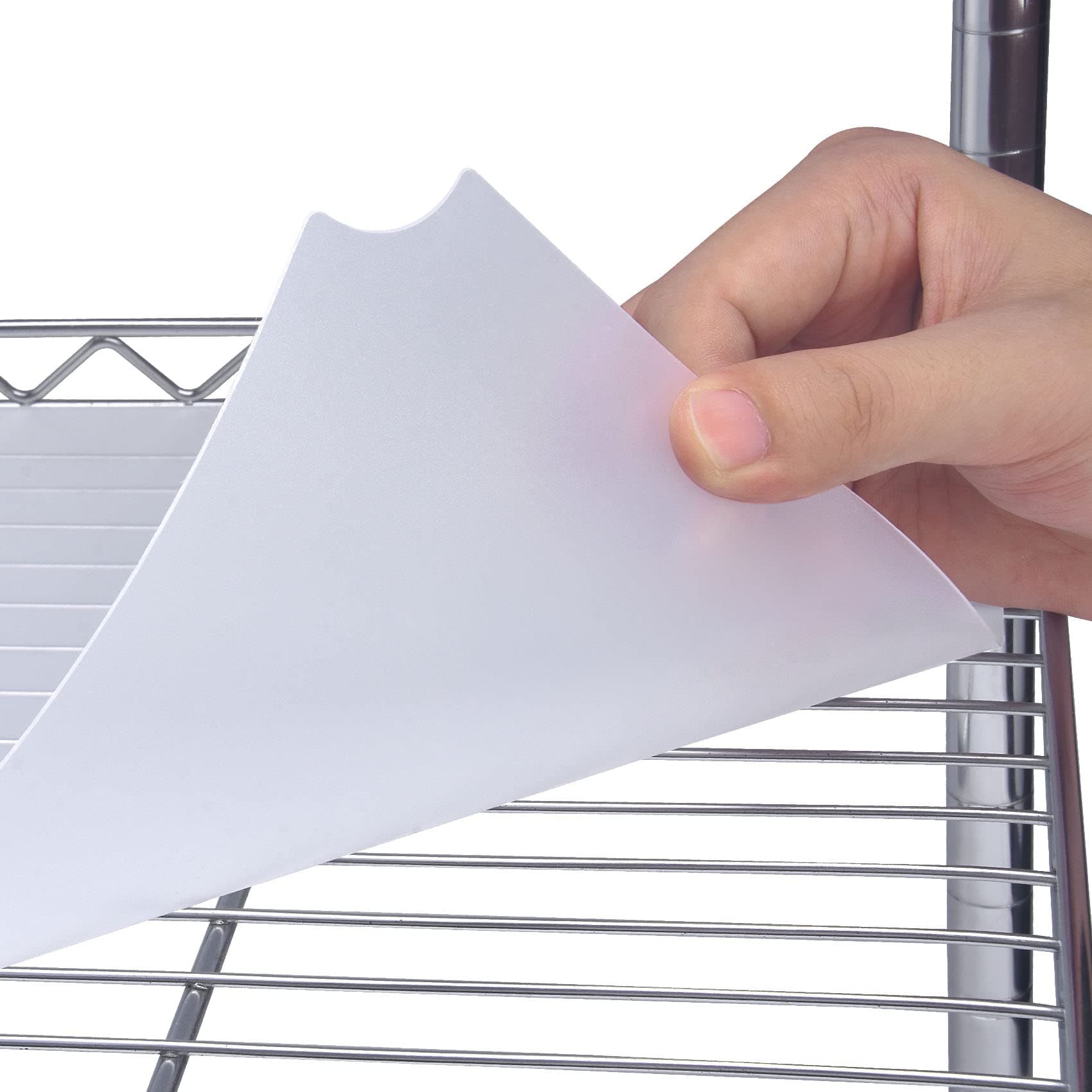 Slendor Wire Shelf Liner 14" x 30" Value Pack of 5 Flat Heavy Duty Waterproof Non-Adhesive Industrial Strength Plastic Mats for Tier Shelving Unit, Transparent