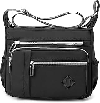 Womens Shoulder Bags Adjustable Straps Crossbody Bags Roomy Waterproof Bag Ladies Casual Multiple Pockets Bag fashion Solid Nylon Bags Zip Messenger Bag