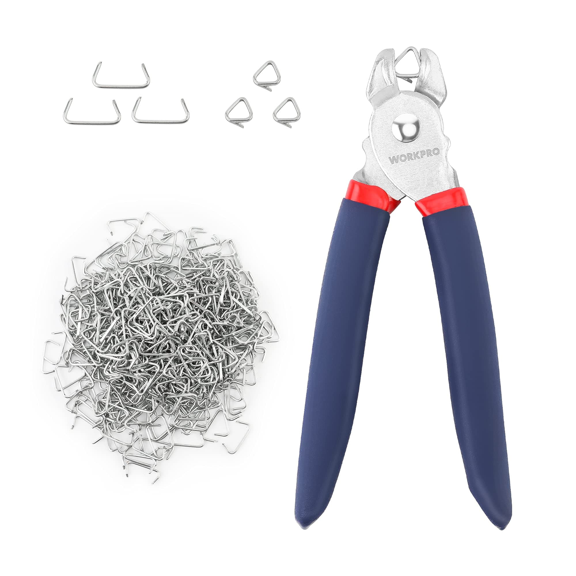 - WORKPRO Hog Ring Pliers with 500 Pcs 3/4" Hog Rings, Galvanized Steel Hog Rings Perfect for Furniture Upholstery, Auto Upholstery, Plastic Meat & Sausage Casings