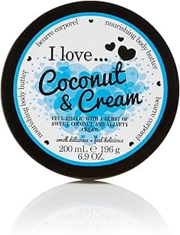 I Love Coconut & Cream Body Butter 87% Naturally Derived Ingredients – With Shea Butter & Coconut Oil – Nourishing, Moisturising Skincare for Soft, Hydrated Skin – Vegan-Friendly 200ml