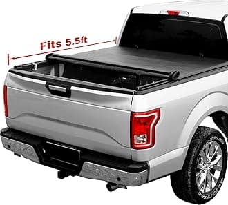 Tonneau Cover Soft Roll Up for 2015-2024 Ford F-150,Truck Bed Covers Compatible with 2015-2024 F150 5.5 Feet Styleside Bed