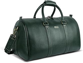HAMMONDS FLYCATCHER Duffle Bag for Travel (22") - Genuine Leather, Water-Resistant -Ideal Cabin Bag for Flight -Men and Women's Weekender Travel Bag for Luggage (22 Inch, Green)