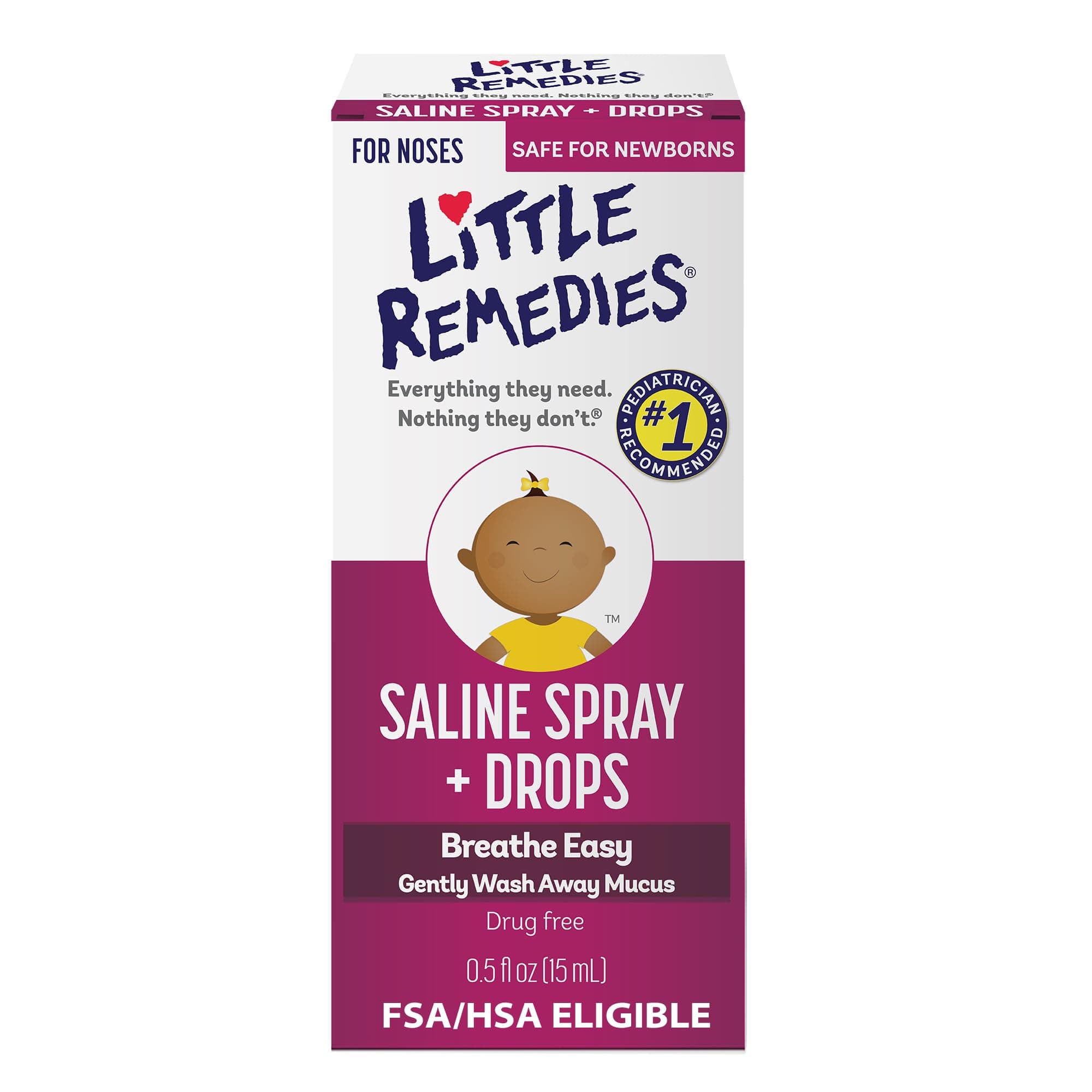 Little Remedies Noses Saline Spray/Drops, 15ml
