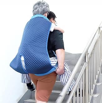 lefeke Patient Lift Sling,Carrier Transferring Belt Stairs Wheelchair Lift Sling,Three-Layer Oxford Cloth Handicap Carry Sling for People with Reduced Mobility Up and Down Stairs, to Bed, Chair, Car