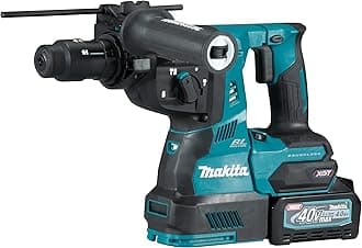 Makita HR004GD201 40V Max Li-ion XGT Brushless SDS-Plus Rotary Hammer Complete with 2 x 2.5 Ah Batteries and Charger Supplied in a Makpac Case