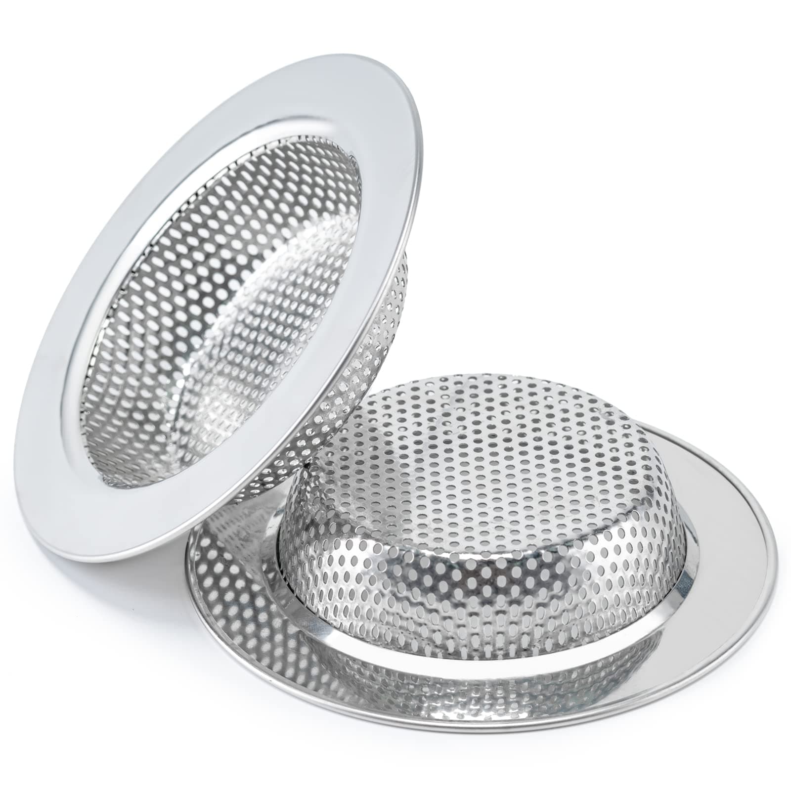 2 Pcs Sink Strainer for Most Kitchen Sink Drain Basket, Upgraded Double-Layer Safe Design Kitchen Sink Strainer (Outer Diameter 4.5 Inch)