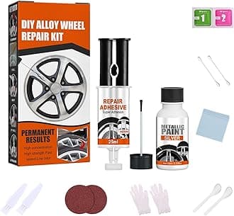 Wheel Scratch Repair Kit | Silver Alloy Wheel Paint | Quick Rim Scrapes and Scratches Remover | Scuff Repair Kit With Rim Protectors