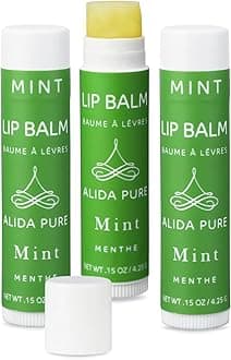 Mint Lip Balm Collection, Vegan Lip Balm Set, Beeswax Free, with Avocado Oil, Organic Jojoba Oil, and Vitamin E, Natural Moisturizer for Dry, Chapped Lips, 3 Tube Set