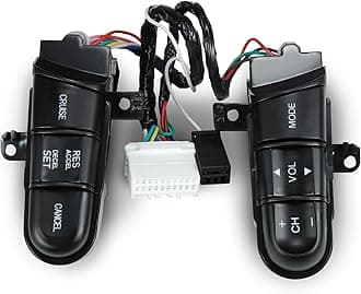 HUSUKU Steering Wheel Mounted Cruise Control Switch Buttons Kit Replacement Fit for 2006 2007 2008 Honda Civic Replace 36770-SVA-A41 36770-SNA-A12
