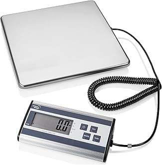 - Smart Weigh Digital Postal Shipping Scale, Heavy Duty, 440 lb Capacity, 6 oz Readability, Hold & Tare Function, Stainless Steel Platform