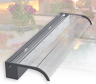 Pond Waterfall Blade Kit, 90cm Acrylic Pool Fountain with Accessories, Width 18cm Curved Outlet Spillway for Garden Patio Pond Decoration