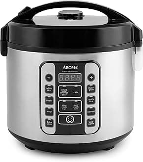 Housewares AROMA® Professional 20-Cup (Cooked) / 5Qt. Digital Rice Cooker, Steamer, and Slow Cooker Pot with 10 Smart Cooking Modes, Including Sauté-then-Simmer®