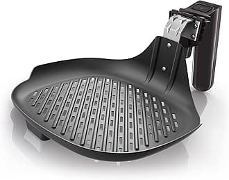 Philips Hd9910/20 Grillpfannenzubehör Viva Collection Airfryer Grill Pan Accessory, Aluminum, Black, 2 Year Warranty, One Size