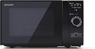 SHARP YC-GG02U-B Compact 20 Litre 700W Digital Microwave with 1000W Grill, 3 power levels, ECO Mode, defrost function, LED cavity light - Black