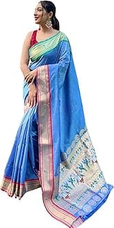 SGF11 Women's Kanjivaram Banarasi Saree Silk Saree Pure Golden Zari With Blouse Piece