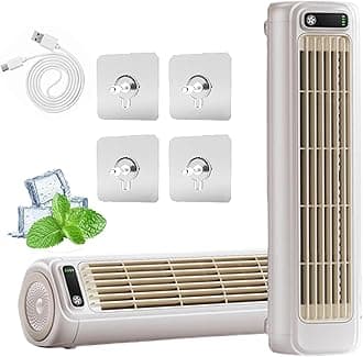 Brizac Air Conditioner, Brizac Ac Portable, Quiet Cooling Ace, Energy Efficient Fan, Healthy Cool Down, Portable Air Conditioner Cooling Fan Quiet with 3 Speeds (Beige)