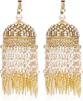 CHOTTEYLAL & SONS Traditional Golden Wedding Kalira/Kalere/Kaleera Bridal Hand Hanging Kalira for Women and Girls