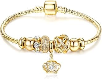 14K Gold Plated Charm Bracelet for Women, Women's Charm Symbol Bracelets, Gifts for Mother's Day, Mom, Her, Wife