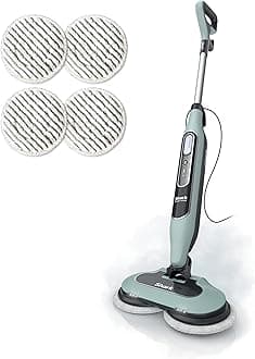 Steam & Scrub Steam Mop, All-in-One Scrubbing and Sanitizing Hard Floor Cleaner, LED Headlights, 4 Dirt Grip Soft Scrub Pads Included, XL Water Tank, Swivel Steering, Hawaiian Grey, S8001