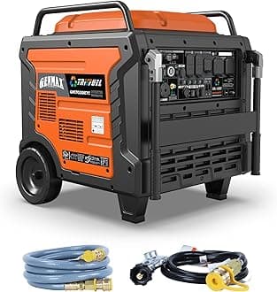 GENMAX 17000w Peak Tri-Fuel Inverter Generator-Features 2-Wire Auto Start/Stop,Ultra-Quiet Tech,CO Sensor,Digital Display&Dual 50A Outlets-Ideal for Home Backup&Construction Sites,EPA/CARB Compliant