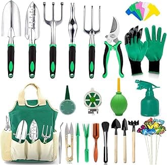 83 Pcs Garden Tools Set Succulent Tools Set, Heavy Duty Aluminum Manual Garden Kit Outdoor Gardening Gifts Tools for Men Women