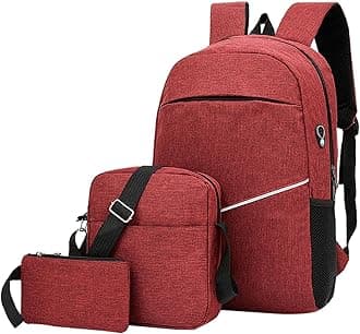 Generic3PCS Men's Computer Backpack, Laptop Backpacks Outdoor Travel Bag, College Computer Bag for Women & Men Daily Use