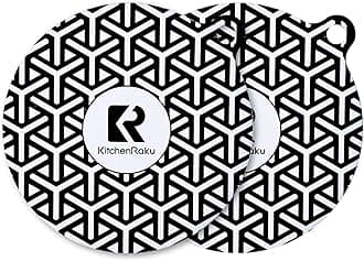 KitchenRaku Set of 2 Induction Cooktop Mat - Induction Hob Protector- (Magnetic) Cooktop Scratch Protector - for Induction Stove,Multifunctional Silicone Mats - for Air Fryer Liners (28cm)