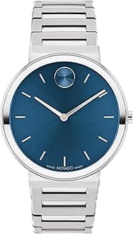 Bold Horizon Ultra Thin Watch for Men and Women - Swiss Made - Water Resistant 3ATM/30 Meters - Sleek and Slim Premium Luxury Wristwatch for Everyone - 40mm