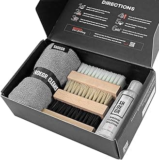 Ultimate Sneaker Cleaning Kit | Shoe Cleaner for Nubuck, Canvas, Knit, Trainers, Multi-Material & Suede | Shoe Cleaning Kit with Shoe Cleaning Solution, Brushes & Microfiber Towel