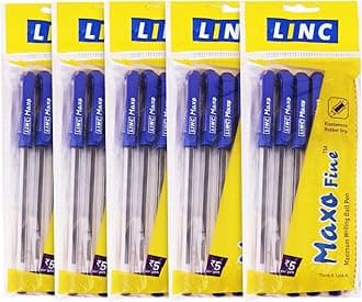 Linc Maxo Fine 0.7 mm Ball Pen | Blue Ink | Pack of 25