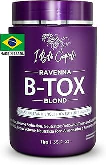 Ravenna Hair B-tox Treatment for Blond Hair, 35.2 oz (1kg) - Formaldehyde-Free, Anti-Frizz, Smoothing, Deep Hydrating and Moisturizing Action, Argan Oil, Keratin, Panthenol