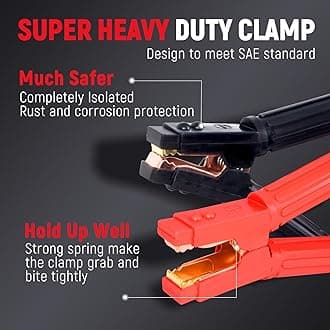 TOPDC Jumper Cable Heavy Duty 0 Gauge 20ft 1000Amp Booster Cable for Car Battery Diesel Truck Heavy Duty Jumper Cable with Case Jumper Cable Kit Gloves (TD-P0020)