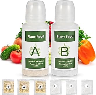 Tigvio 800ml Hydroponic Nutrients A&B for Aerogarden Plant Food Growth - Fertilizer for Indoor Hydroponics Garden & Growing Vegetables, Fruits, Flowers (800ml)